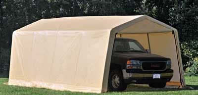 SHELTER LOGIC ENCLOSED STORAGE SHED CARPORT GARAGE TENT  