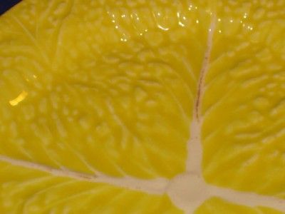 SECLA PORTUGAL Majolica Yellow CABBAGE Salad Plate  