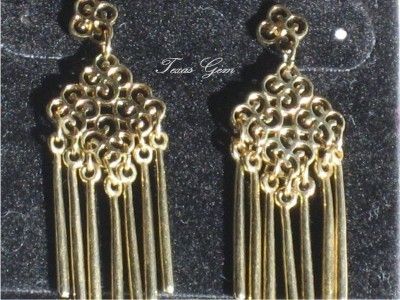 Premier Designs FANCY & FUN earrings GOLD Filigree POST  