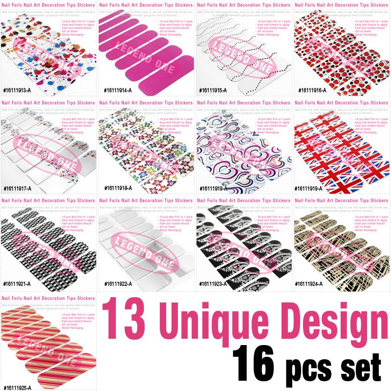 Self Adhesive Nail Tip Art Foils Wrap Stickers v 02  