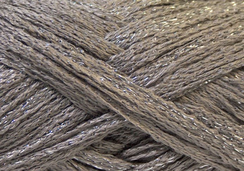   100gr Skeins ICE FLAMENCO GLITZ Ruffle Scarf Yarn Grey Silver  