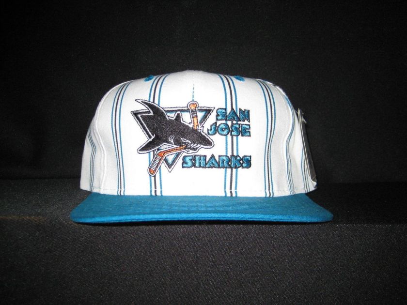 VTG SAN JOSE SHARKS NHL STARTER DAN BOYLE JOE THORNTON Snapback hat 