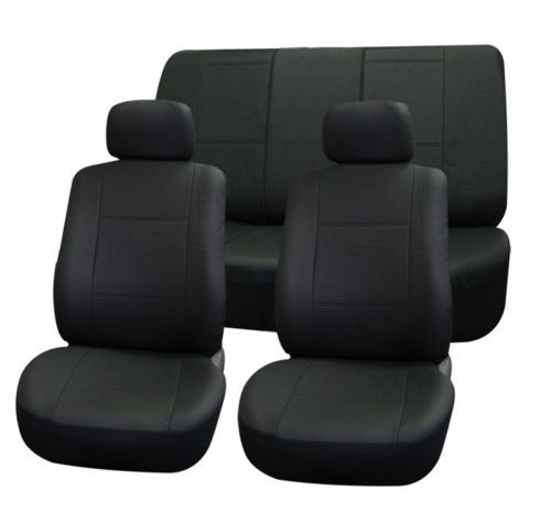 Synthetic PU Leather Seat Covers Black Color 0200111112009  