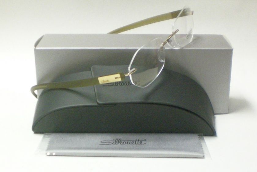 SILHOUETTE 7646 GOLD 6051 EYEGLASSES AUTH S 50 RIMLESS  