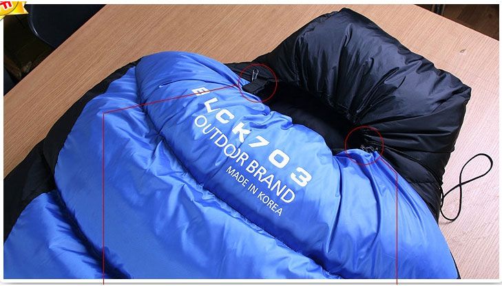 100% Natural Goose down Sleeping Bag Nylon Ripstop  