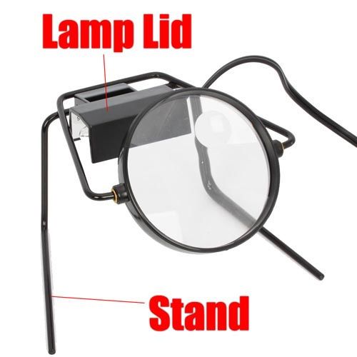   MAGNIFIER MAGNIFYING GLASS ON STAND LIGHTED TABLE TOP DESK LAMP  