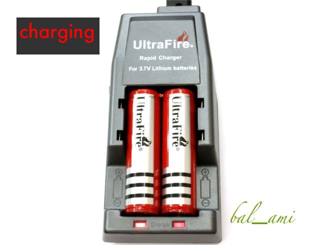 GENUINE UltraFire 18650 Charger+2xProtected 3000mAh Bat  