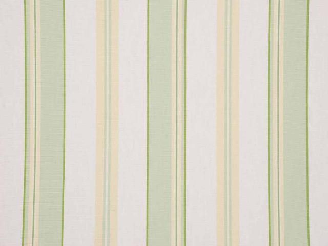 Waverly Green Yellow Stripe Drapery Upholstery Fabric  