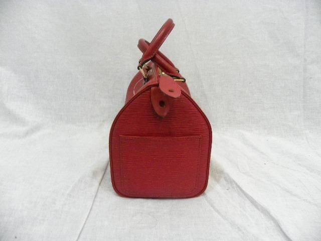 LOUIS VUITTON $1270 Red Epi Speedy 30 Handbag  