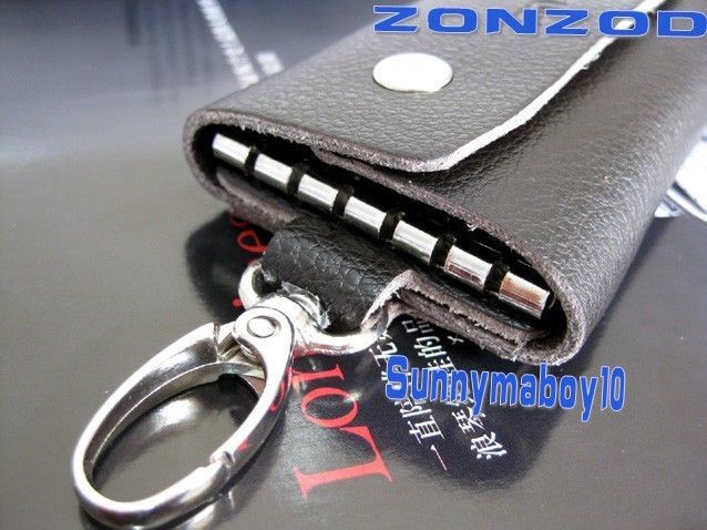 Leather Men key bag Women key case Purse Gift Box WL19  