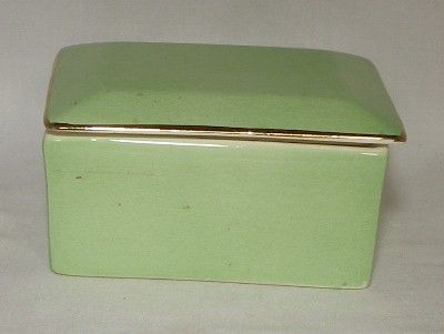 ROYAL WINTON china PASTEL WARE GREEN Rect. Covered Box  