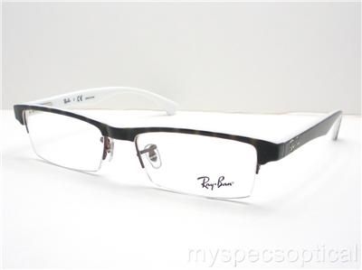 Ray Ban RB 7012 2488 51 Havana White Eyeglass Frame New 100% Authentic 