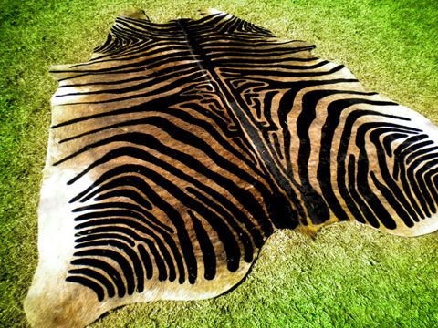 ZEBRA Print/Printed COWHIDE SKIN Rug steer COW HIDE  